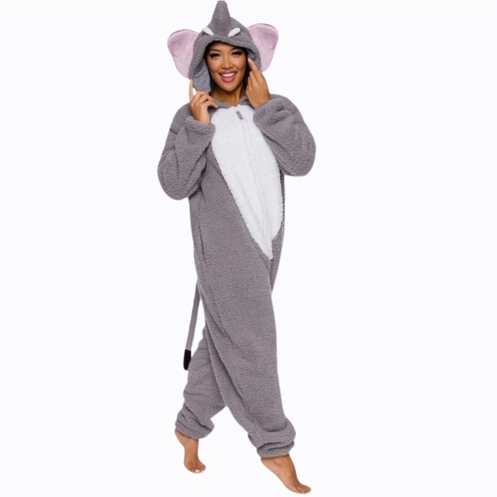 Unisex Elephant Onesie Costume-size Medium